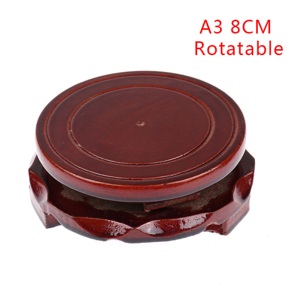 Real Solid Wood Carving Vas Base Stone Buddha Flowerpot Wood C A3
