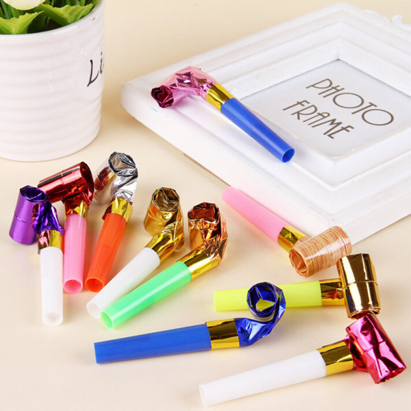 10x Funny Blowouts Party Födelsedag Blow Outs Noisemakers Kids Ch