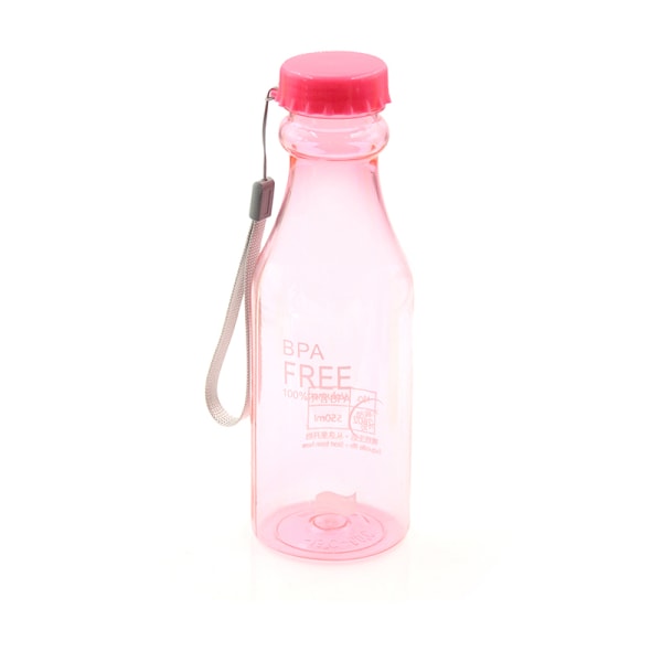 500 ml bpa gratis bärbar vattenflaska läcktät plastkokare f Pink
