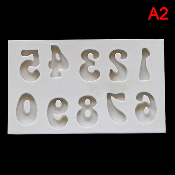 Siffror Molds Bokstäver Form 3D Form Kakor Dekor A3