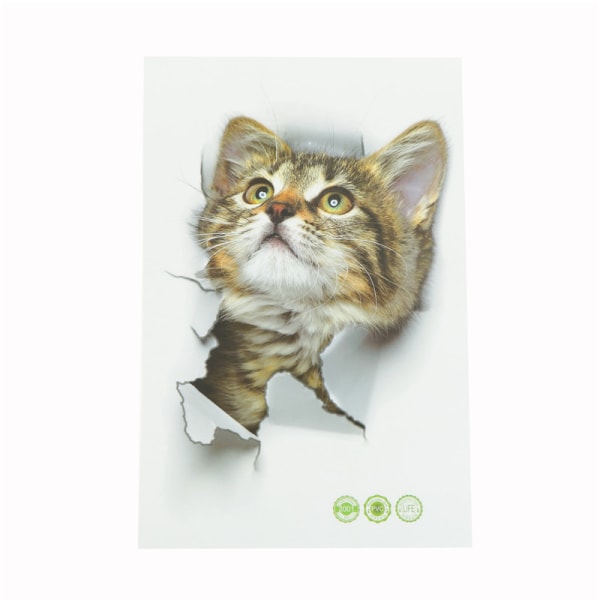 e Cat Wall Sticker För Vardagsrum Sovrum Skåp Toalett Deco C