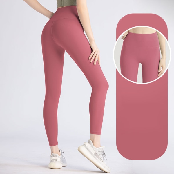 Fitness Kvinna Hellängder Leggings Löparbyxor Bekväma bean paste powder S