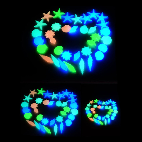 10 st Glow in the Dark Lysande sten Conch Sea Shells Aquarium