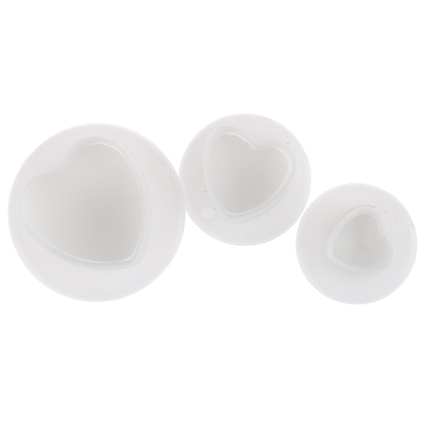 3 st Hjärtfondant set Valentines Love Sugar Craft Cake