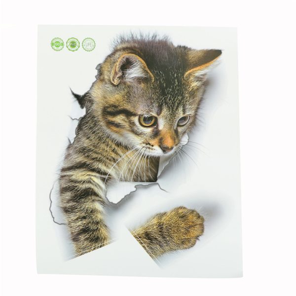 e Cat Wall Sticker För Vardagsrum Sovrum Skåp Toalett Deco C