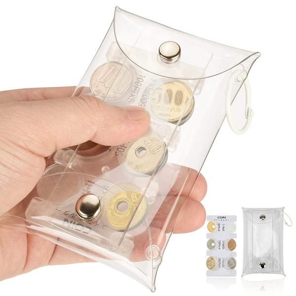 Mini Coin Collection Handväska Plånbok Organizer Hållare För Bil Mynt Transparent