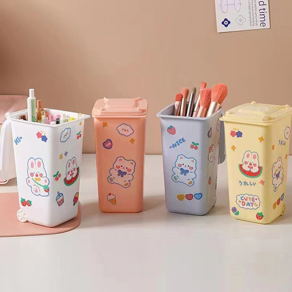 Mini papperskorg 4-färgad sopförvaringslåda Vardagsrum C Pink