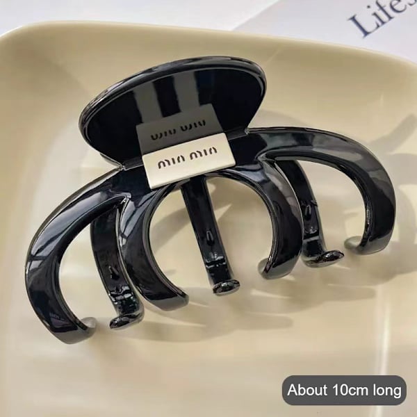 Färg Stor storlek Hårklämma Elegant Daily All-Match Hårklämma Sim letter black