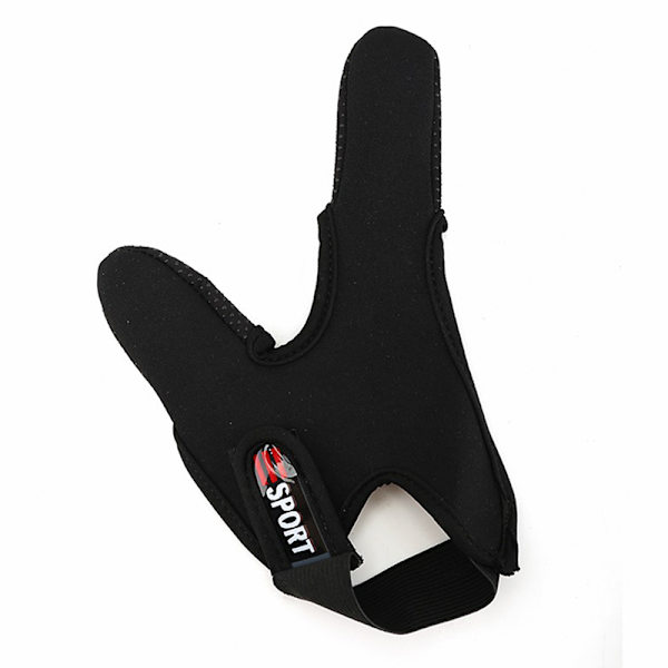 Fiskehandskar 2 fingrar Skyddsskydd Andas Anti-Slip Anti-F black