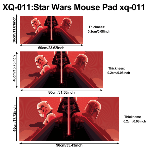 Star Wars Musmatta Vattentät skrivbordsunderlägg. 80*40