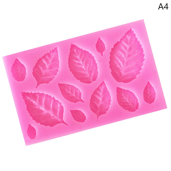 3D Mini Rose Flower Leafs Form DIY Fondant Chocolate S A4