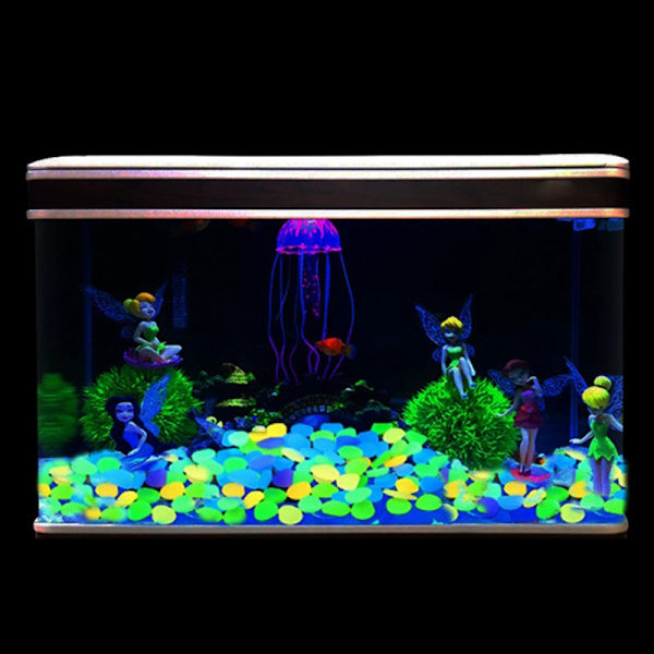 100st/påse blandad färg utomhus lysande stenar Glow In Dark Gar A3