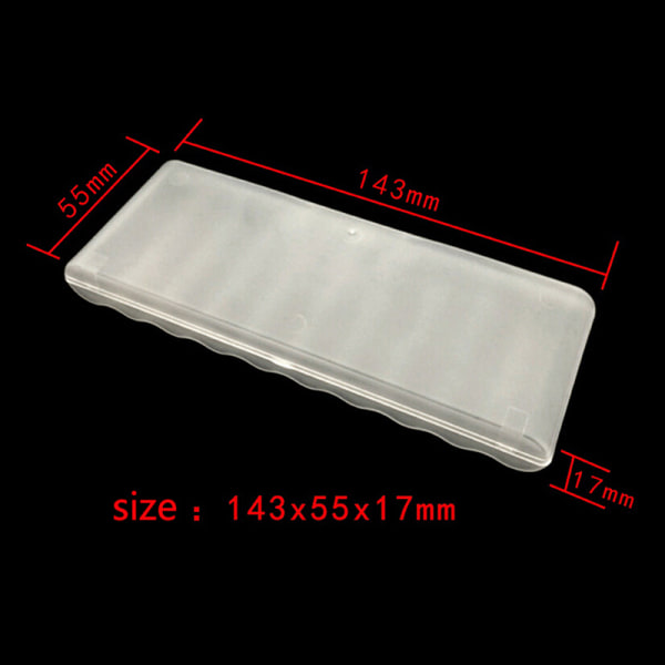 Bärbar plast case cover hållare förvaringsbox för 10st