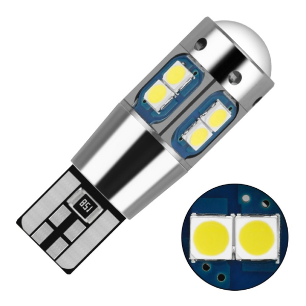 Fordons LED-breddindikatorlampa W5W T10 LED 3030 SMD Super Green