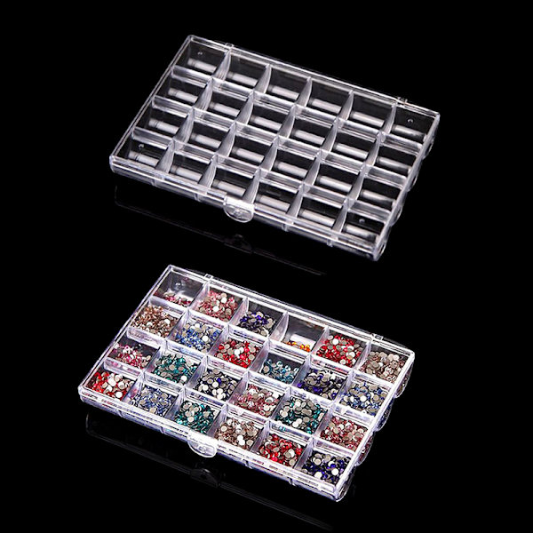 Nail Art Charm Tom förvaringslåda Organizer Box Display Box DIY