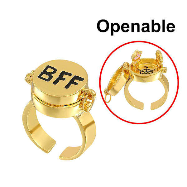 Rotera BFF Ring Kvinna Man Trend Vintage e Par Öppna Fidgets