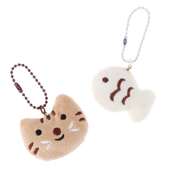 Kattunge fisk plysch docka present nyckelring Skolväska hängsmycke väska Deco Cat