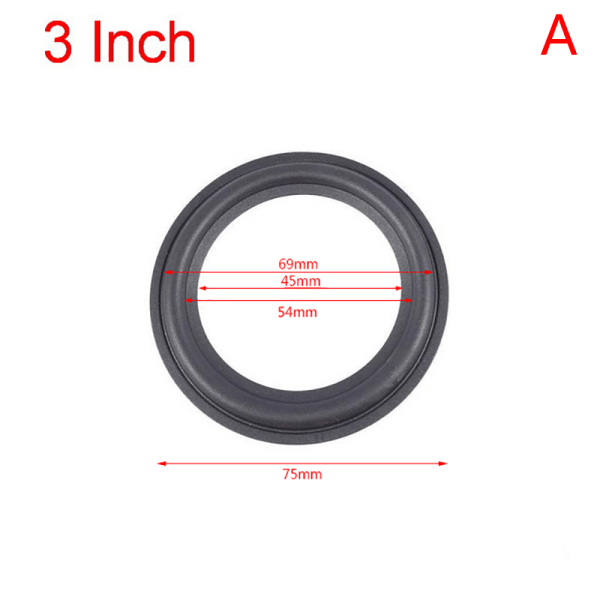 3-12 tums högtalare Surround Rubber Woofer Edge Ring Skum o Reparation 3nich