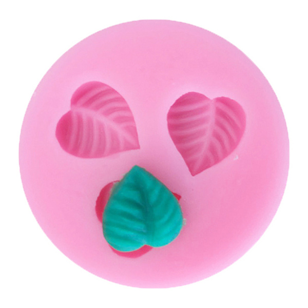 Tre Små Blad Form Design Fondant Choklad Silikon Mol