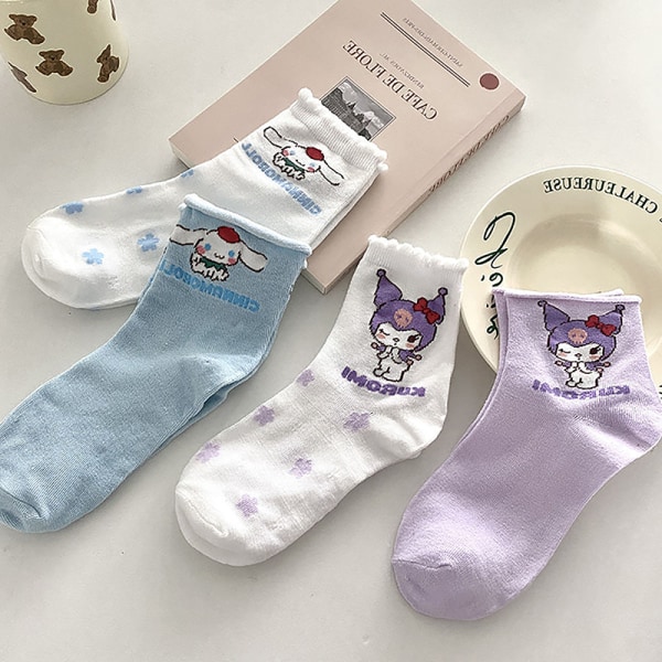 Nya Kawaii e Kuromi Strumpor Casual Mångsidig Ins Girl Christmas A4
