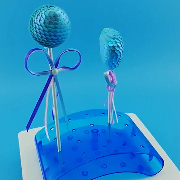 Akryl 20 hål kaka pop lollipop cupcake display hållare Transparent