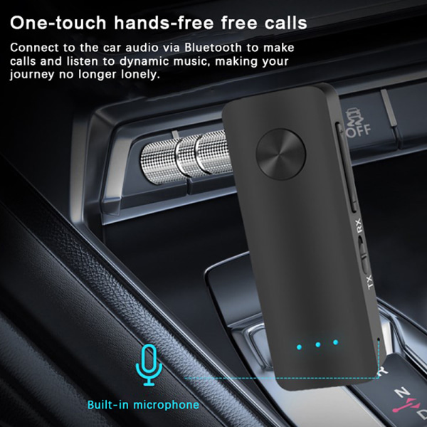 Bil Bluetooth 5.3 trådlös adapter sändare mottagare 3,5 mm o