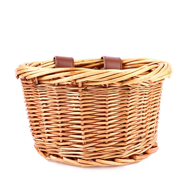 Korg för barncykelskoter Wicker D-formad vattentät handgjord S without lining