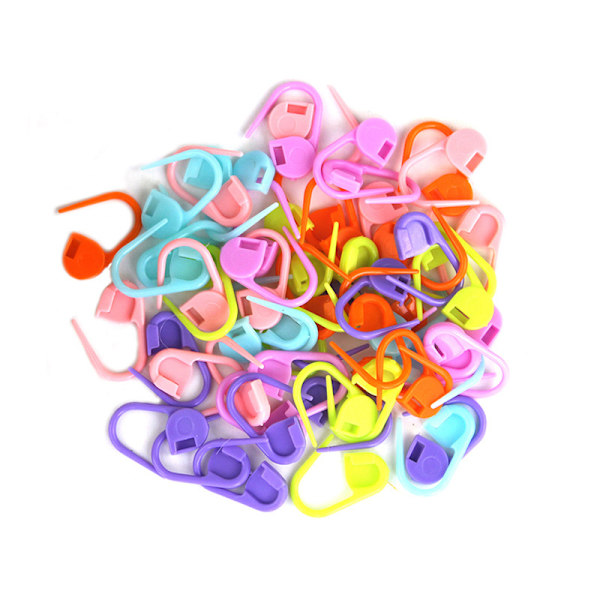 100st Mix Färg Stickverktyg Låsstygn Markörer Virkad 50pcs