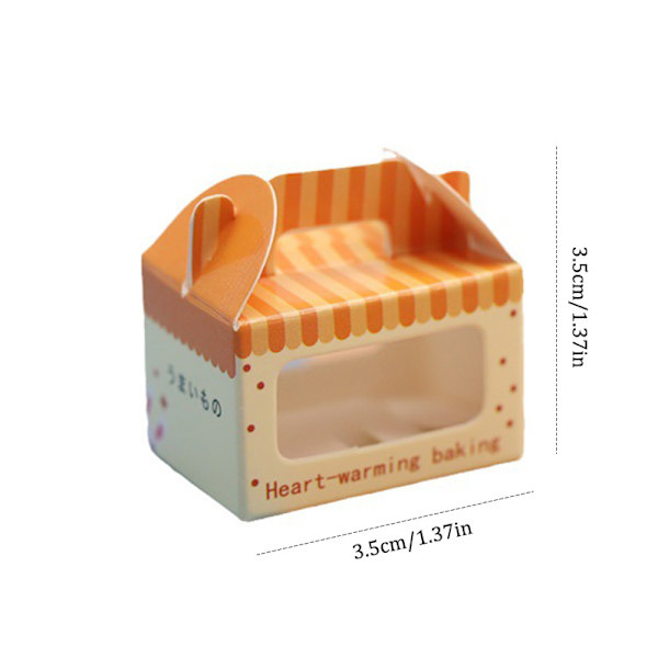 3st 1:12 Dockhus Miniatyr Dessert Box Tårta Packbox Liv