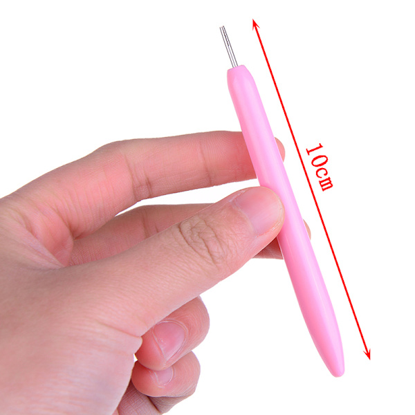 2X quillingpappersverktyg med slits i plast för att skapa origamipapper Pink