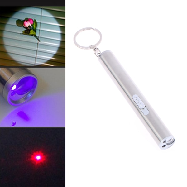 3-i-1 Pet Pointer Cat Toy Red Dot Hunting Lazer fackla UV-penna