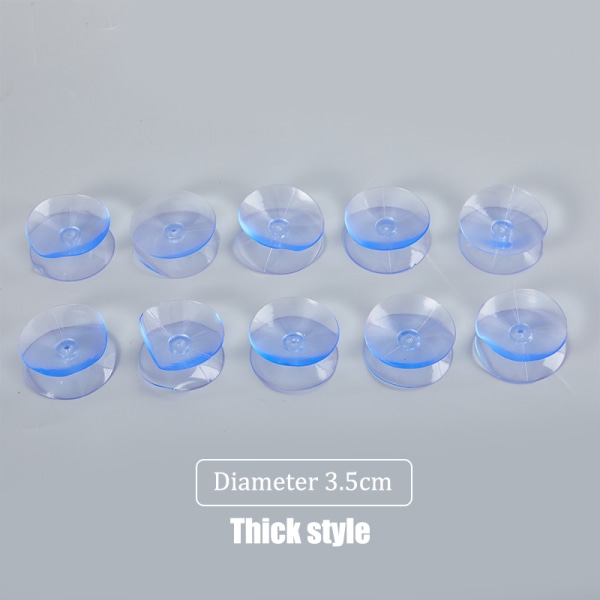 10 st/lot Pvc genomskinliga dubbelsidiga sugkopp-sugkuddar E