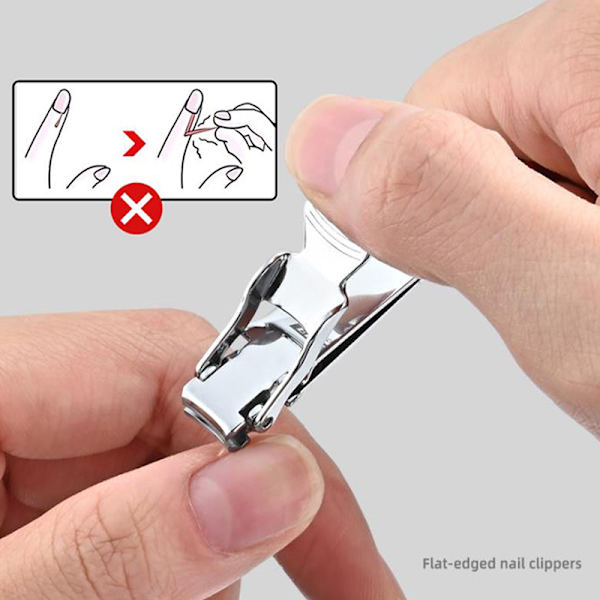 Mini ultratunn nagelklippare Bärbar nageltå i rostfritt stål
