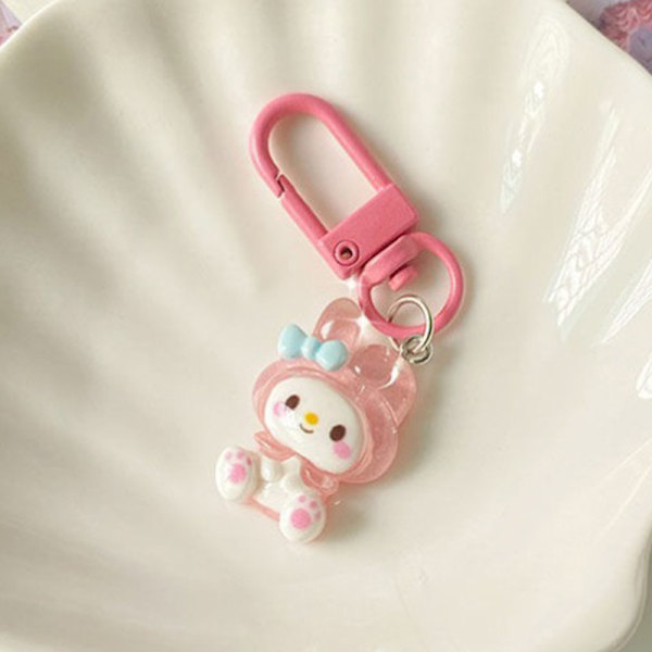 Tecknad Anime Transparent Fin Flash Nyckelring Bag Pendant e Key 1