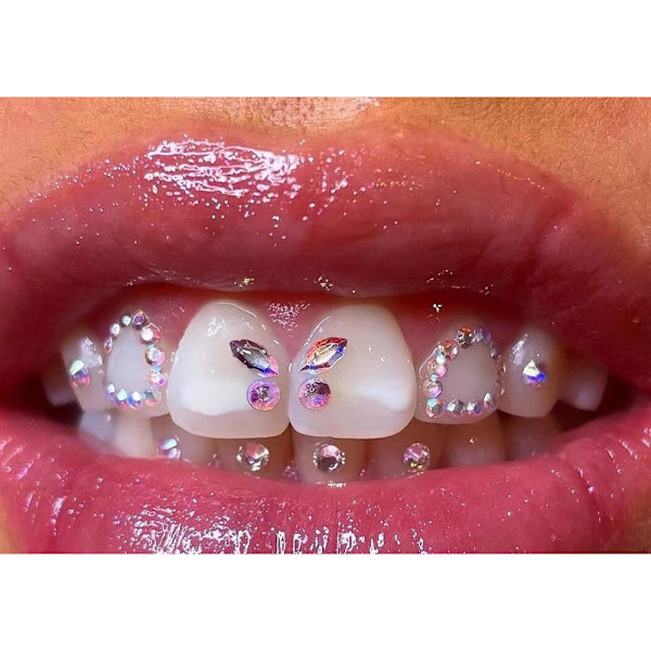 4st Dental Gems Clear Crystal Tooth Gem Ornament Smycken Nytt colorful
