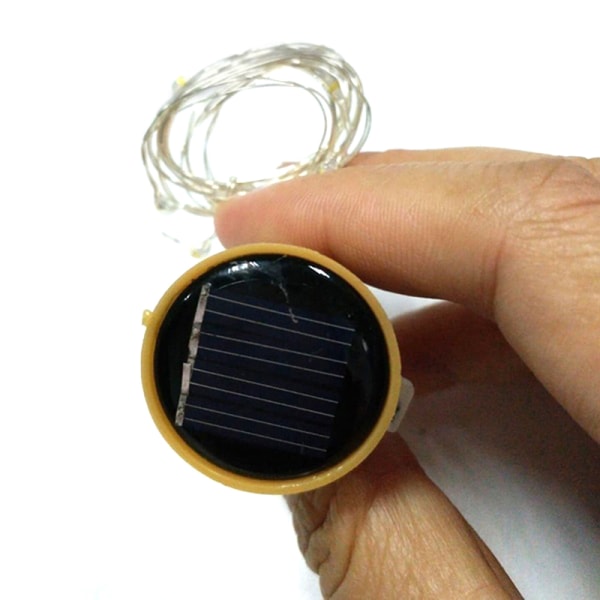 Solenergi Vinflaska Lampor LED Strings Koppartråd Hem Pa Red-1M-10LED