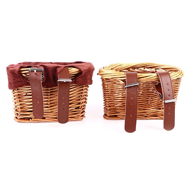 Korg för barncykelskoter Wicker D-formad vattentät handgjord S without lining