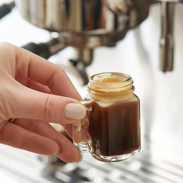 35 ml mini kaffe espresso dispensering förseglad burk Prov vin Gla