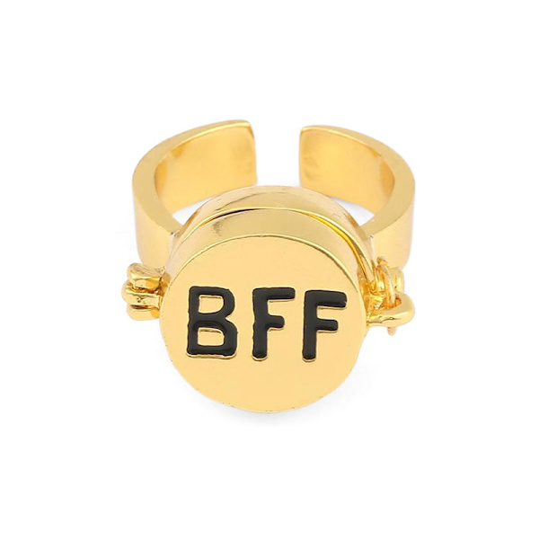 Rotera BFF Ring Kvinna Man Trend Vintage e Par Öppna Fidgets