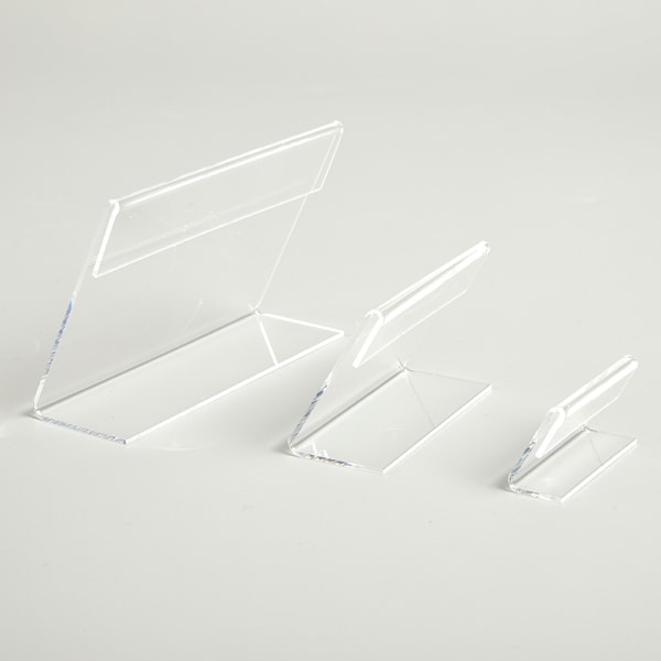 10 st Akryl Transparent Display Stand Skrivbordsskylt Etikettram P 4*6CM