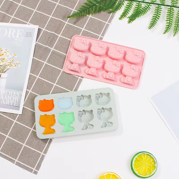 Creative e Cat Silicone Summer Ice Block Form DIY Homemade Crys Pink