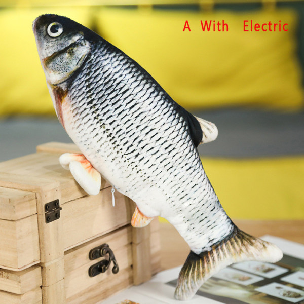 Elektronisk Pet Cat Toy Elektrisk USB Laddning Simulering Fisk Till A