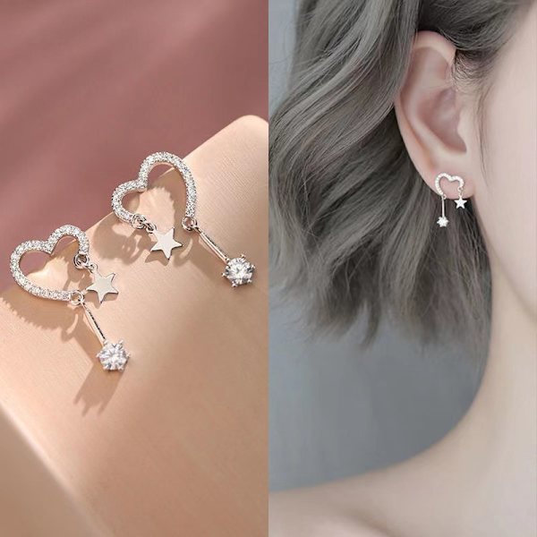Fashion Zircon Star Earring For Women Exquisite Personality Tas