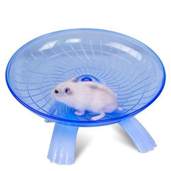 Running Disc Flying Saucer Träningshjul Leksak för möss Dvärg Ha Blue