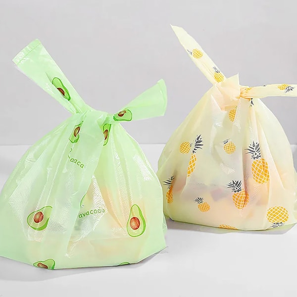50st e fruktplastpåse Bärpåsar med handtagsförpackning L2