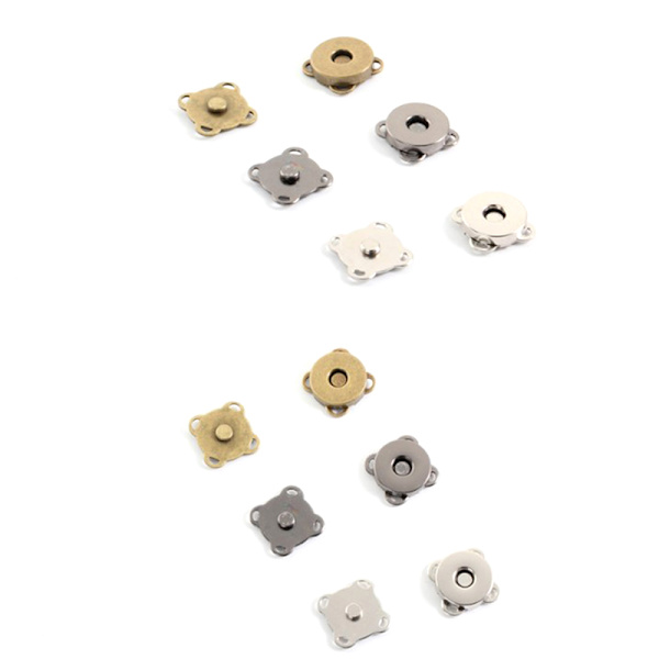 10 set Magnetiska knappar Väskor Magnet Automatiskt adsorptionsspänne Bronze 14mm