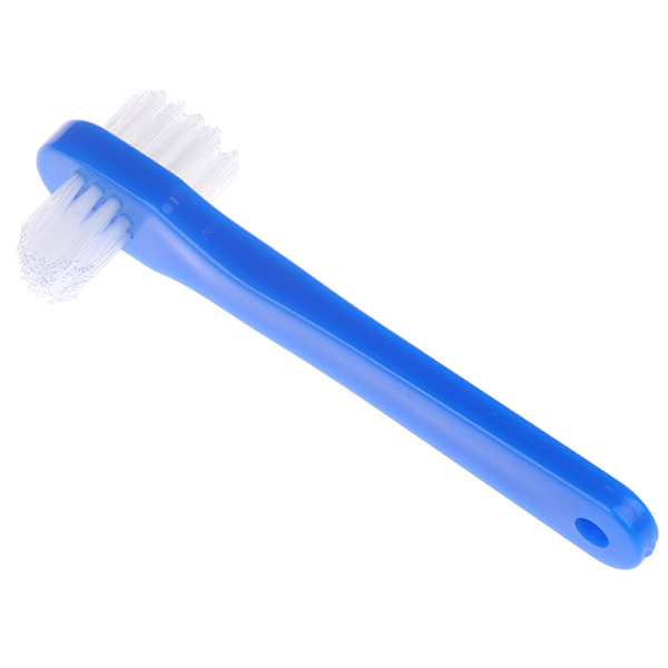 T-formad protes Dedikerad borste Tandborste Dual Head False Teet Blue