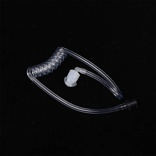 Hörlurar Transparent Coil Akustisk Air Tube Öronpropp för tvåvägs