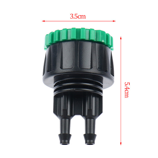 Trädgårdsslang 1/4" till 1/2" 3/4" hona Y-kontakt bevattning 4/7