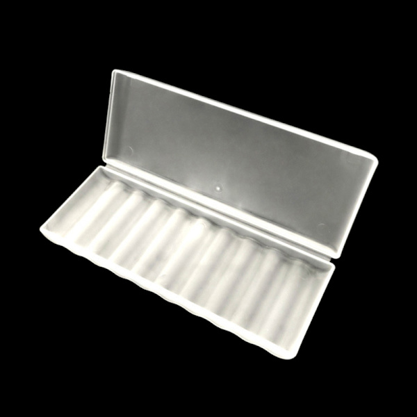 10 Fack Transparent Vit Plast Batteri Förvaringslåda Hård Forts